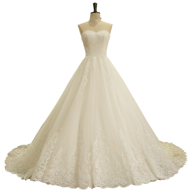 2025 New Forest Style Slim Strapless Wedding Dress Long Train High-End Custom Gown - Image 6