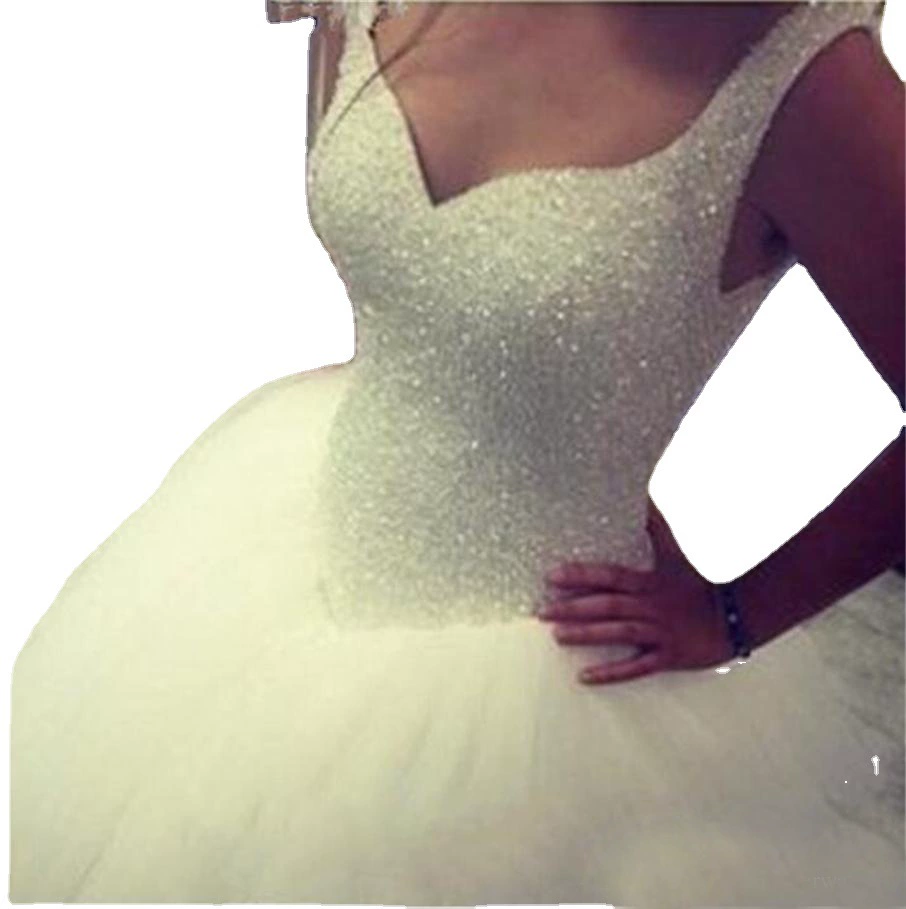 Off-Shoulder Strapless Wedding Dress with Hand-Beaded Bodice Floor-Length Ball Gown 2025 New Summer - Image 6