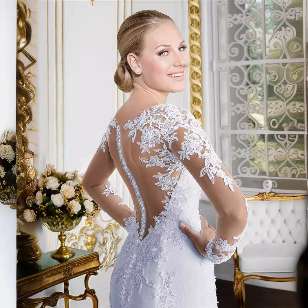 2025 Wedding Dress New Modern Elegant Banquet Fashion White Evening Dress Slim Sexy - Image 3
