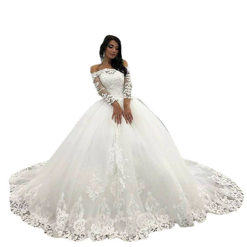 2025 Spring Wedding Dress Mid-Waist Long Elegant Girls' and Adults' White Ethereal Lace Wedding Gown Customizable - Image 6