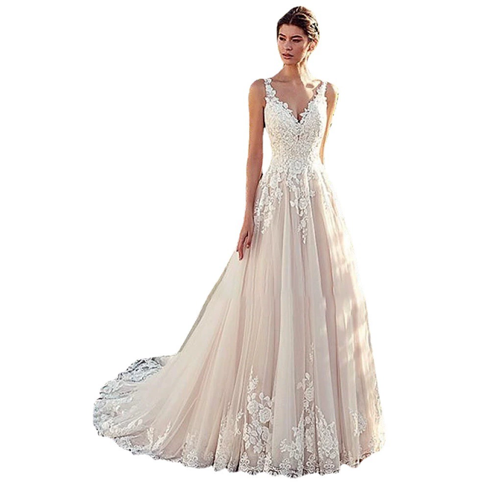 2025 Summer New Wedding Dress Sexy Lace Long Sleeve Gown Evening Dress - Image 6