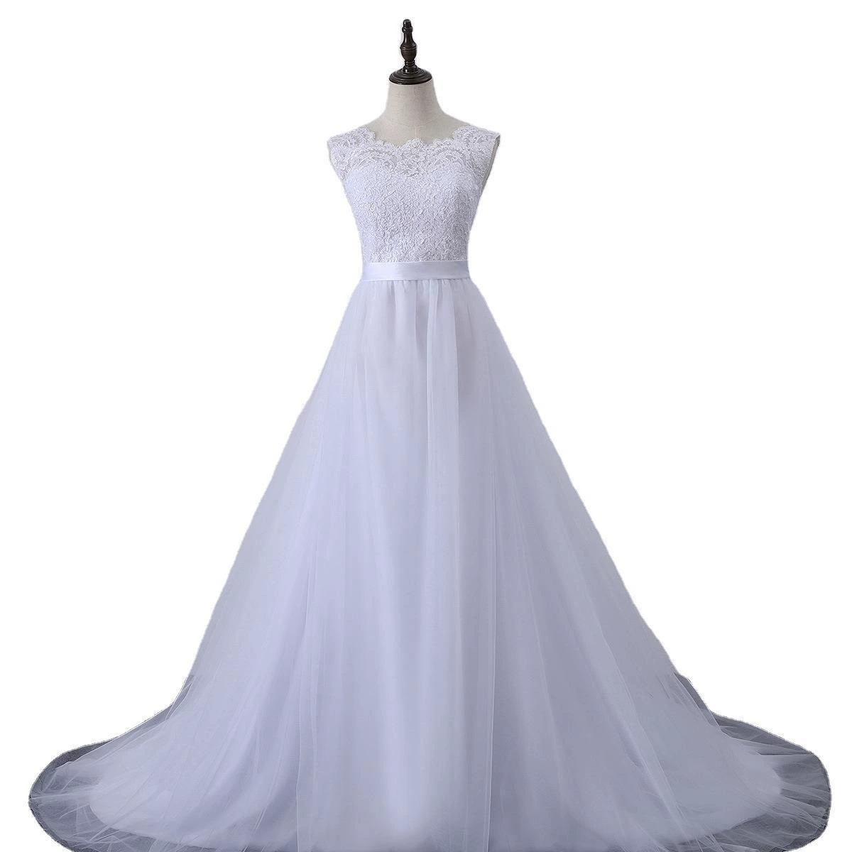 Wedding Dress Gown for Women Banquet 2025 New Elegant Party Mid-Length High-Class White Dress - Image 6