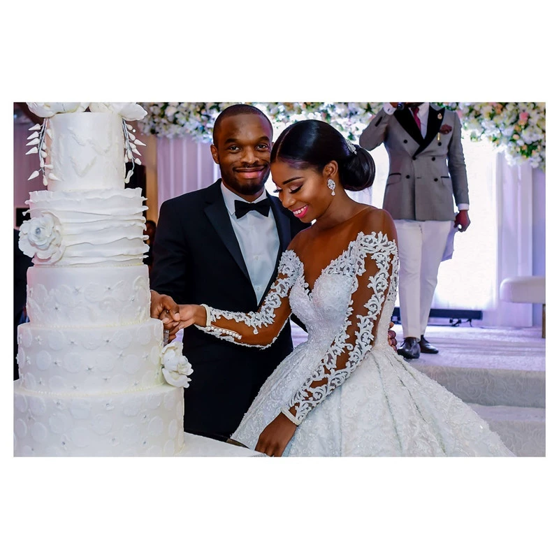 Long Sleeve Lace Mid-Length V-Neck Mid-Waist White Cotton Vintage Tail Evening Dress Factory Processable Summer - Image 4