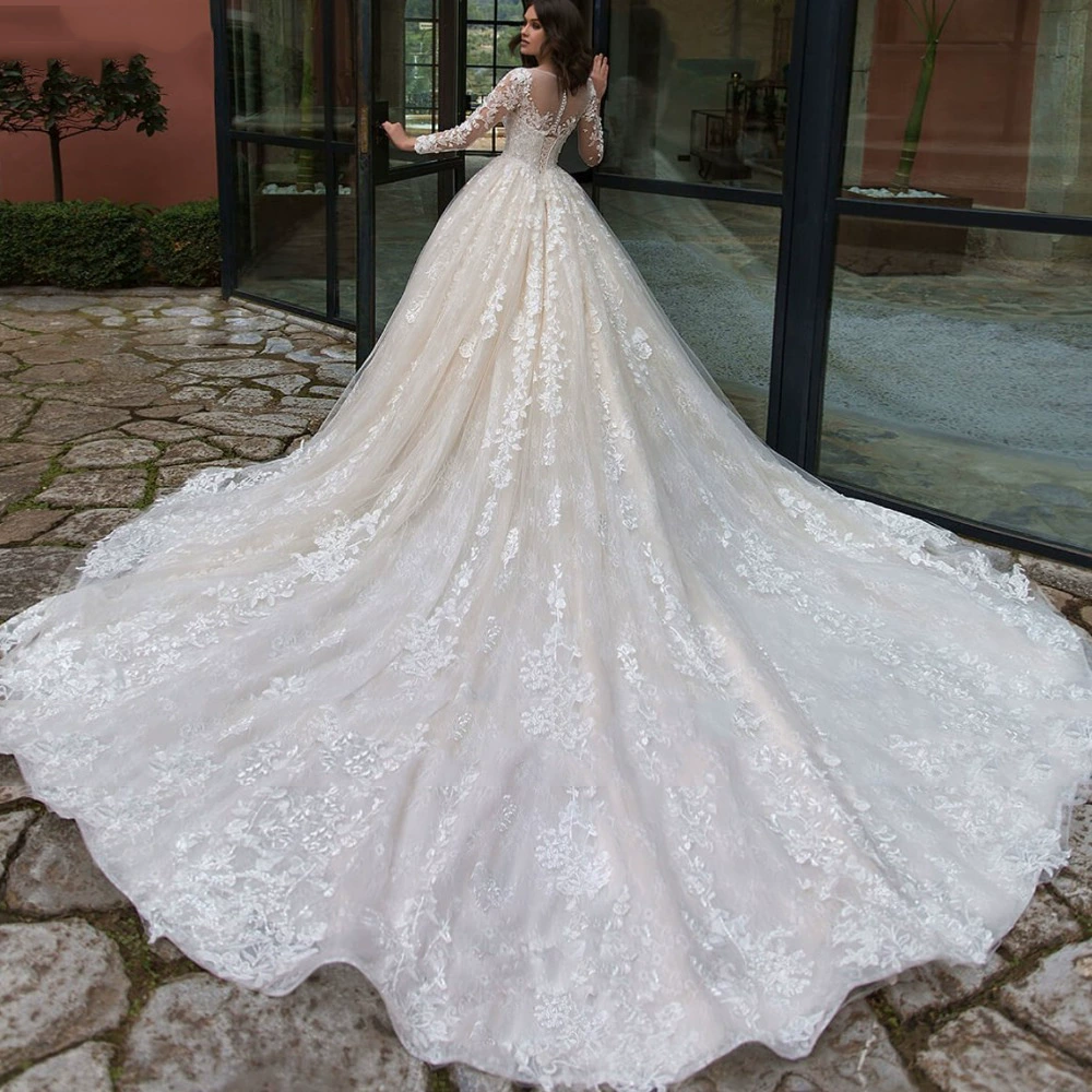 2025 Socialite Short High-Neck White Mid-Waist Elegant Off-Shoulder Mid-Length Cotton Wedding Dress - Image 5
