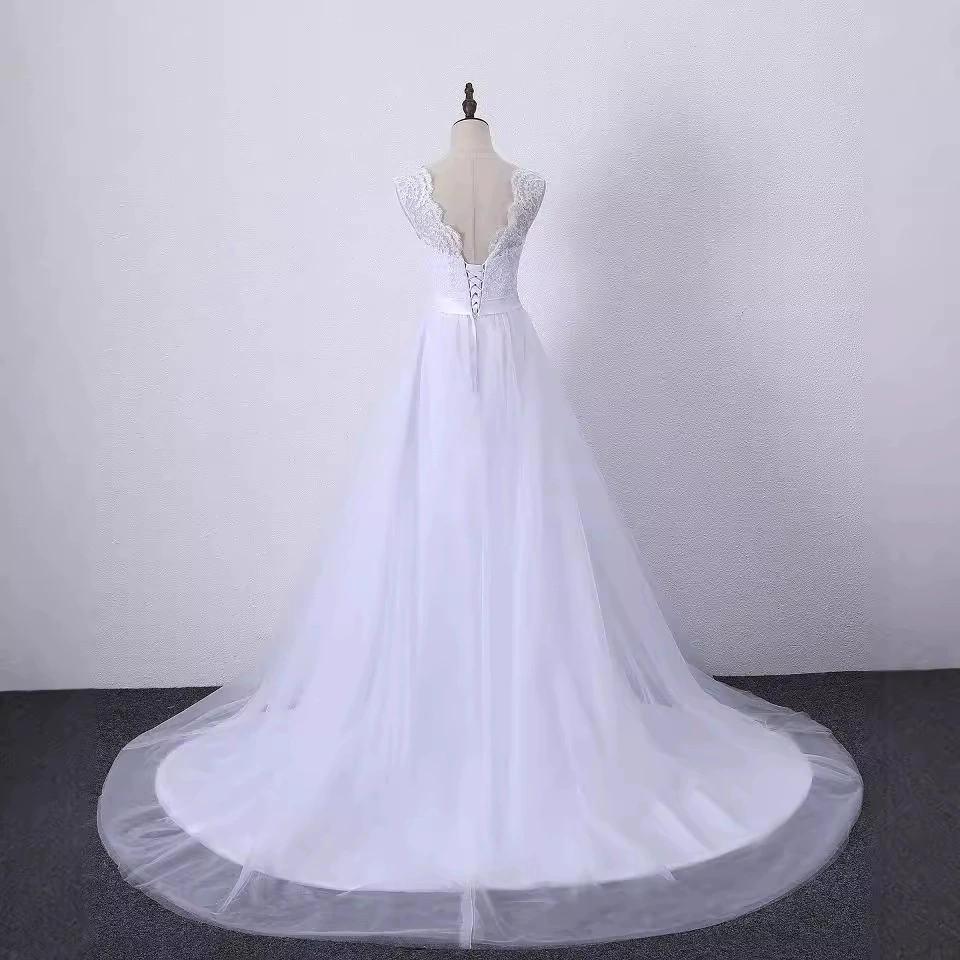 Wedding Dress Gown for Women Banquet 2025 New Elegant Party Mid-Length High-Class White Dress - Image 5