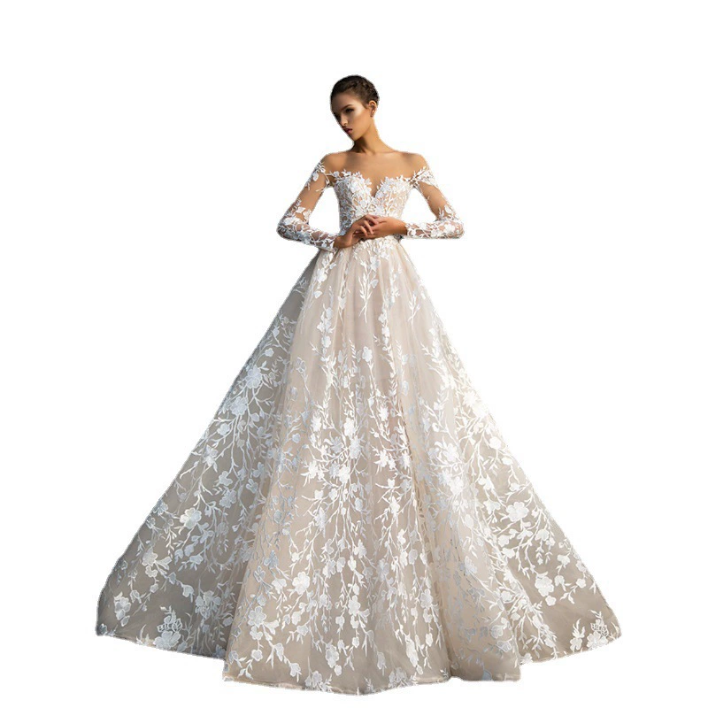 Forest Style Wedding Dress 2025 New Bride Simple Off-Shoulder Open Back Puffy Train Soft Tulle Slim Fit - Image 6