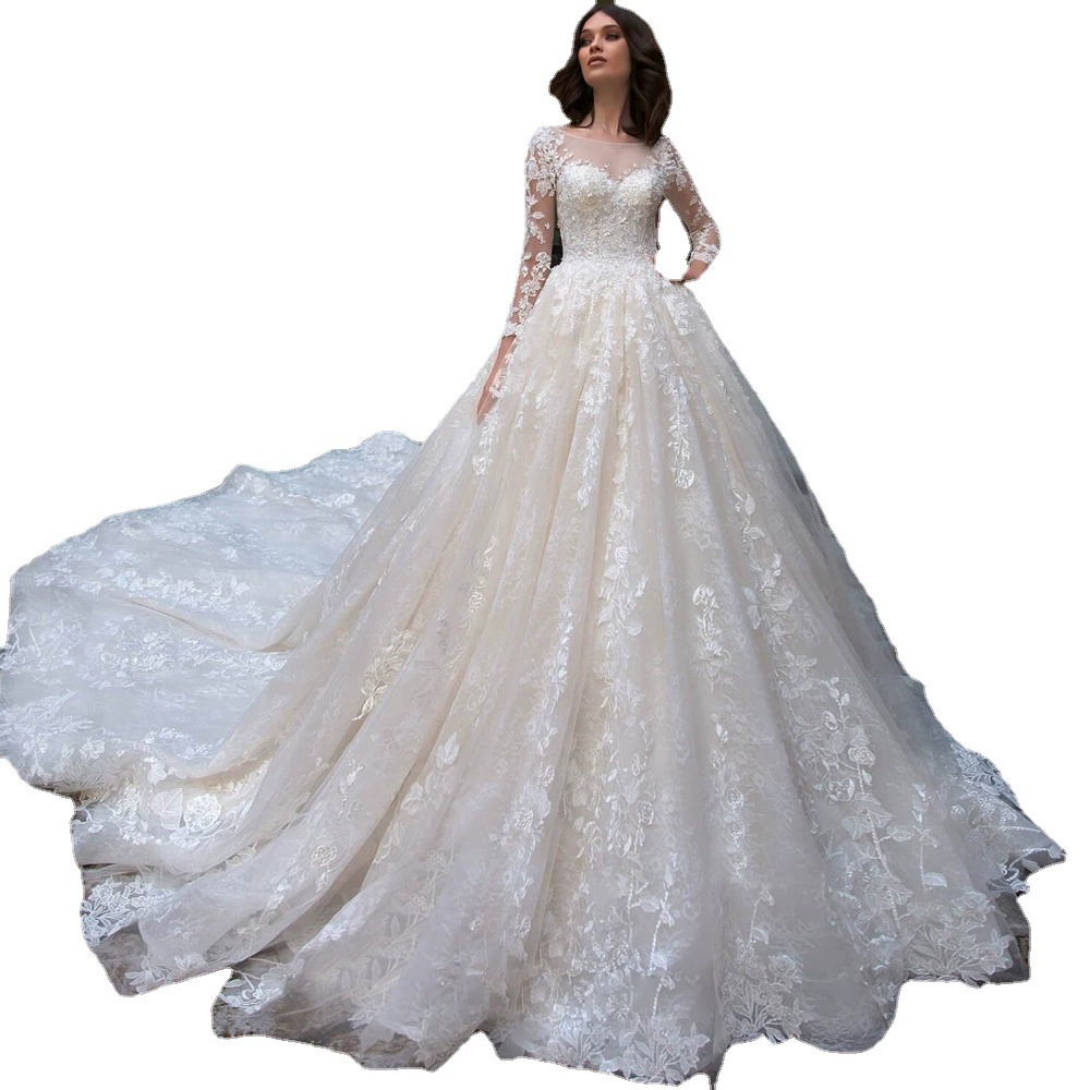 2025 Socialite Short High-Neck White Mid-Waist Elegant Off-Shoulder Mid-Length Cotton Wedding Dress - Image 6