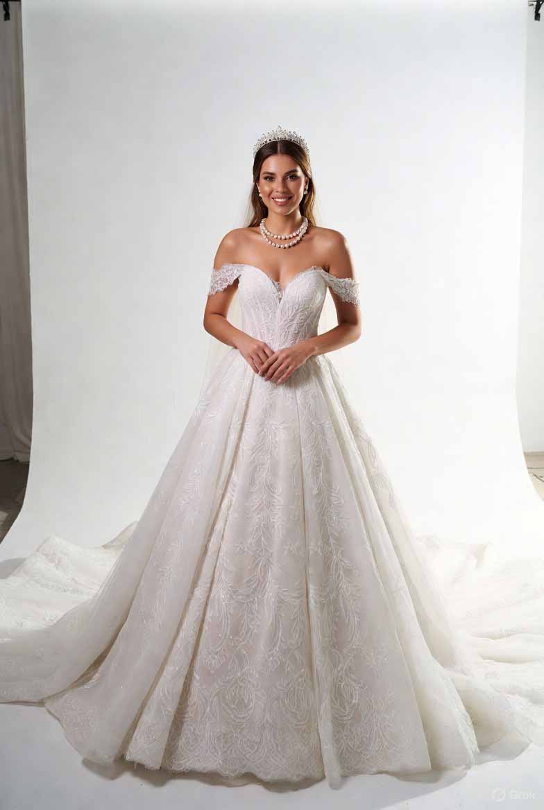 Off-Shoulder Wedding Dress
