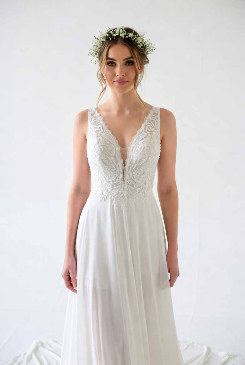 V-Neck Wedding Dresses
