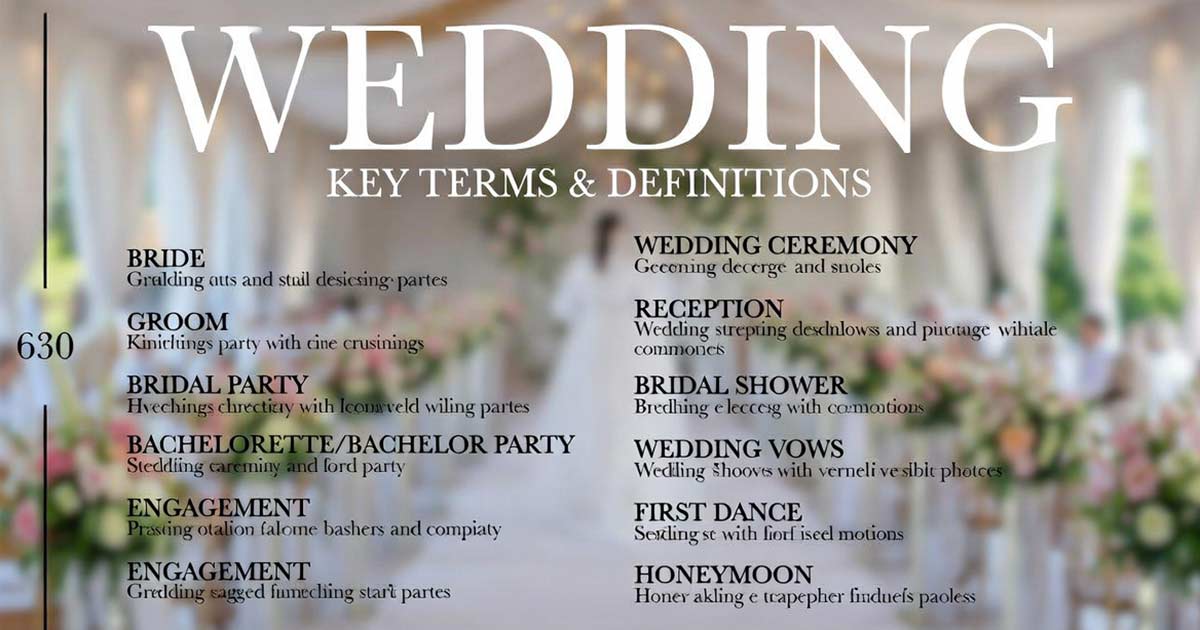 Wedding Key Terms Definitions