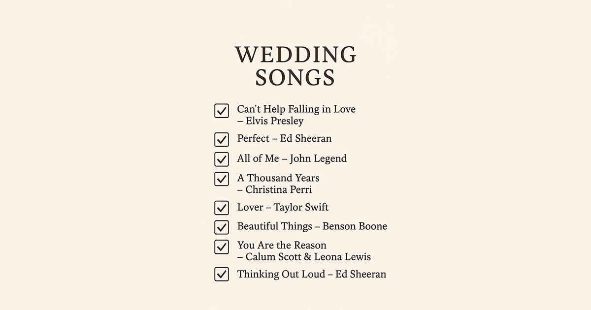 Wedding songs