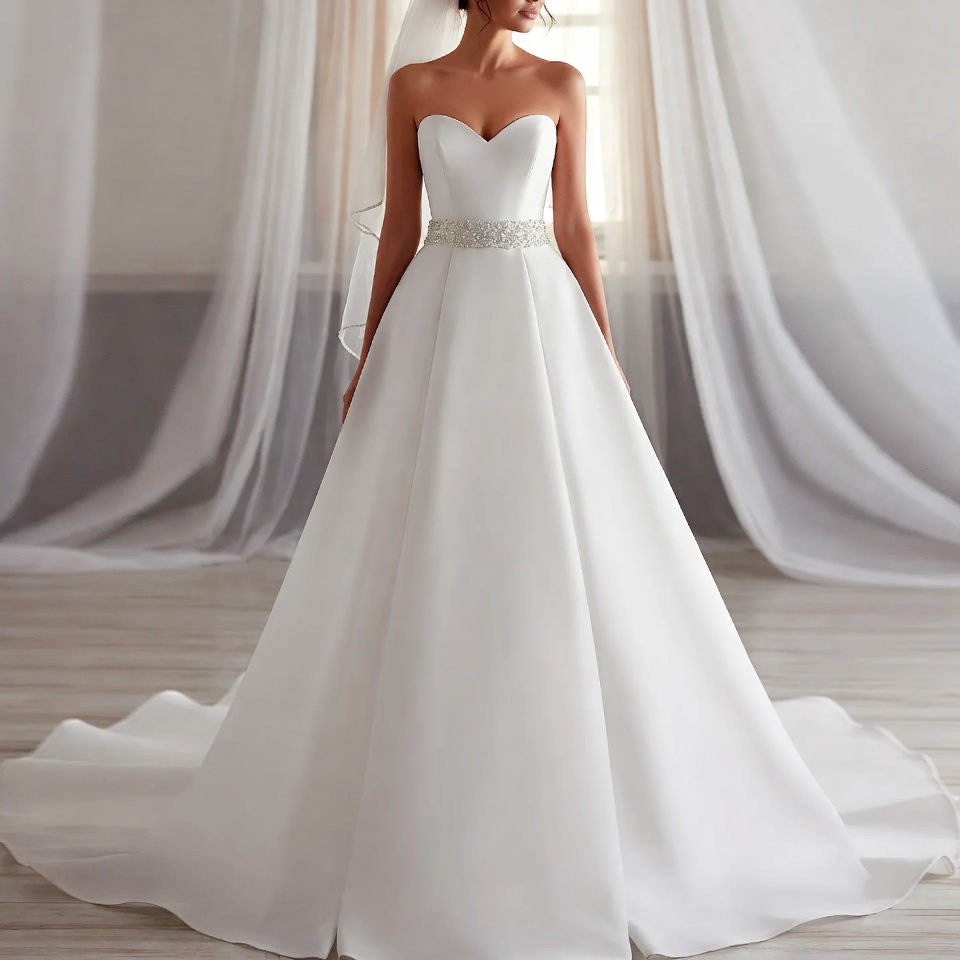 Sweetheart A-Line Wedding Dresses-1