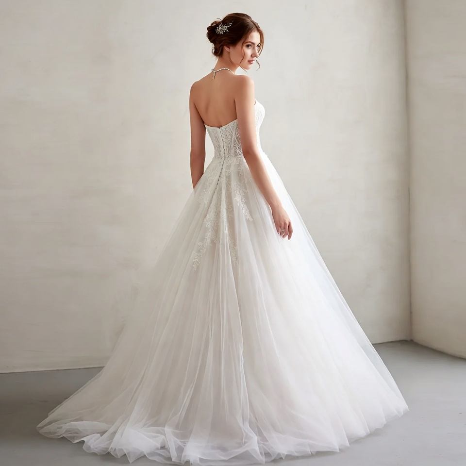 Strapless A-Line Wedding Dresses-4