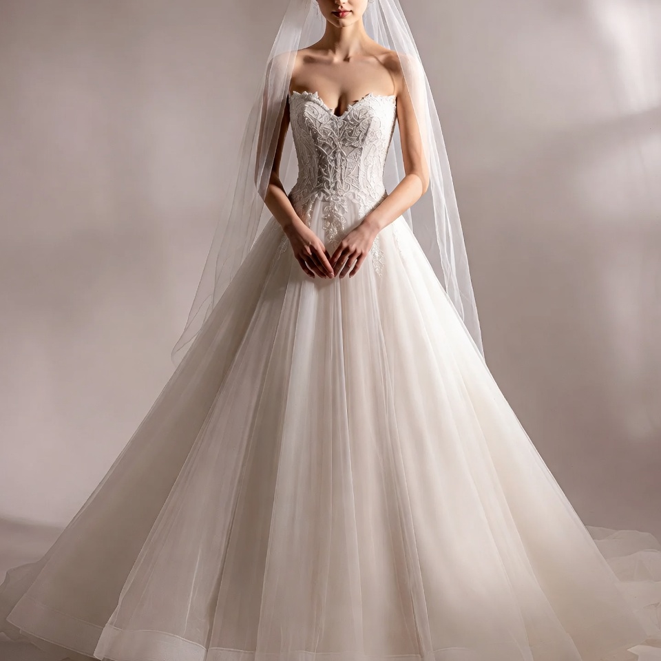 Sweetheart A-Line Wedding Dresses-5