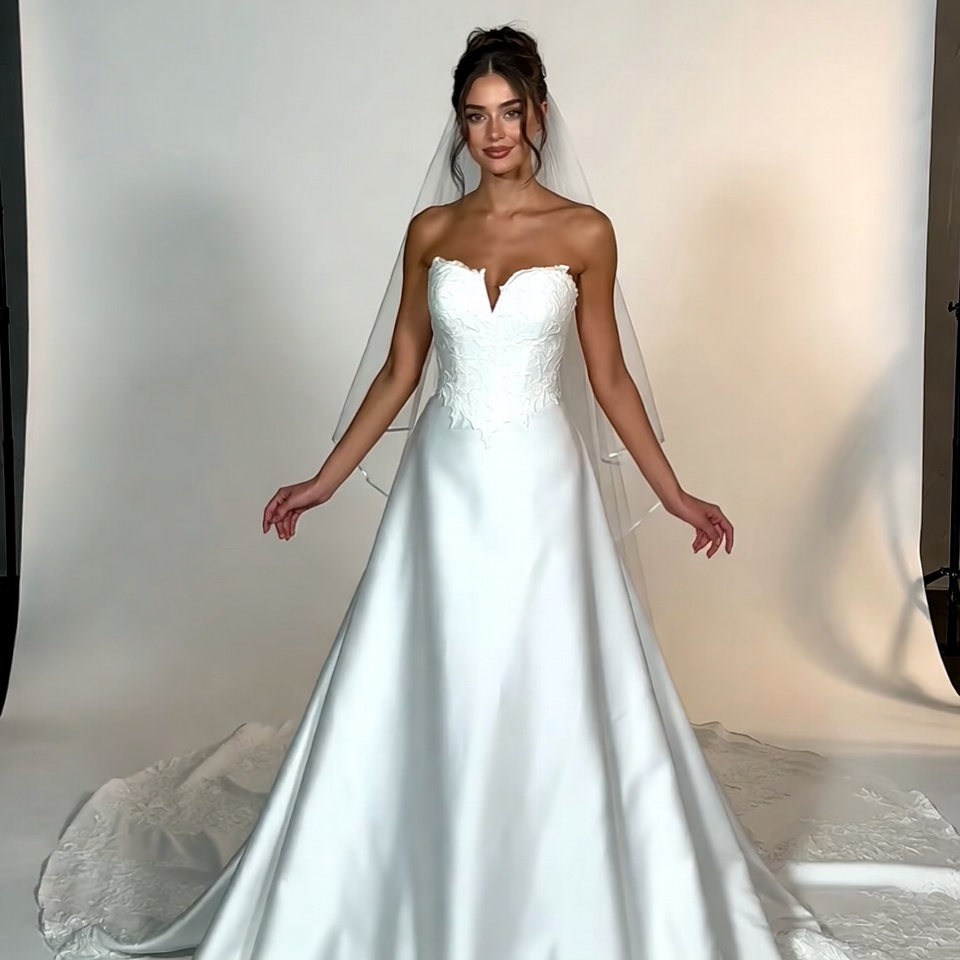 Sweetheart A-Line Wedding Dresses-6