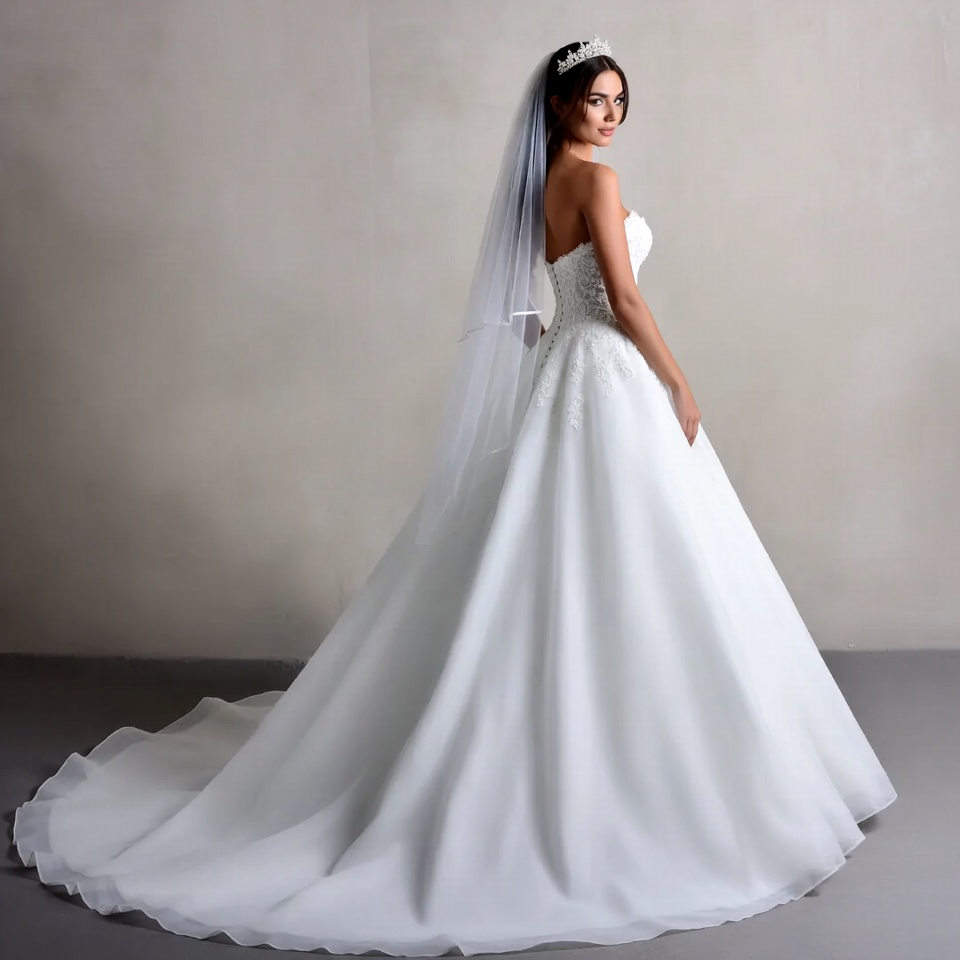 Strapless A-Line Wedding Dresses-6