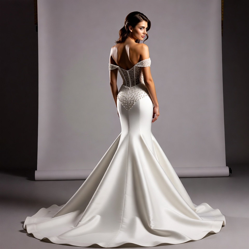 Off-the-Shoulder Mermaid Wedding Dress-6