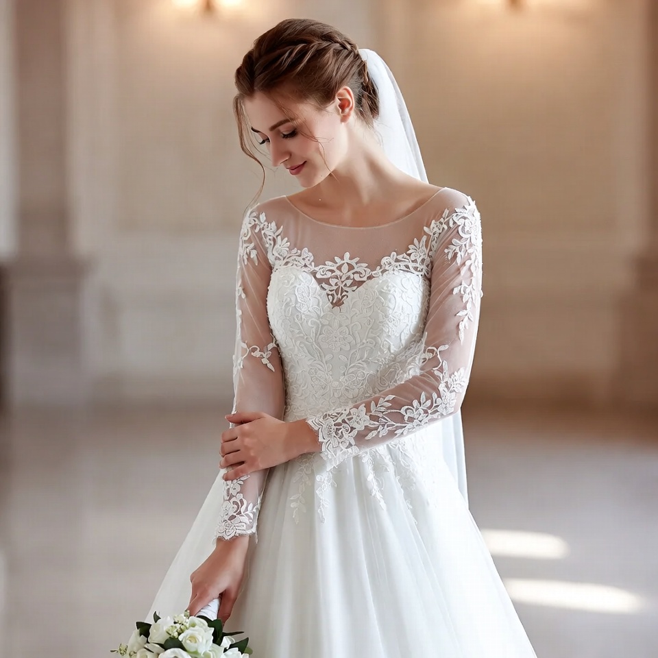 Sweetheart A-Line Wedding Dresses-7