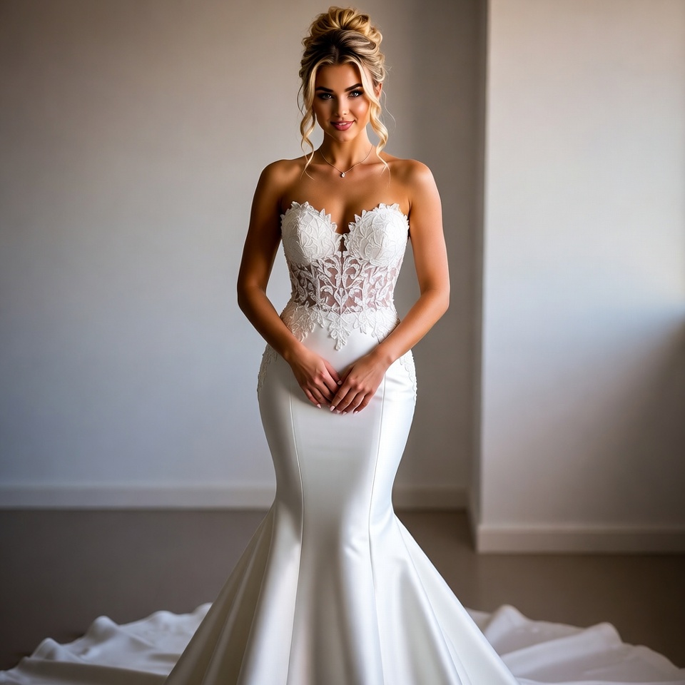 Sweetheart Neckline Mermaid Wedding Dress-7