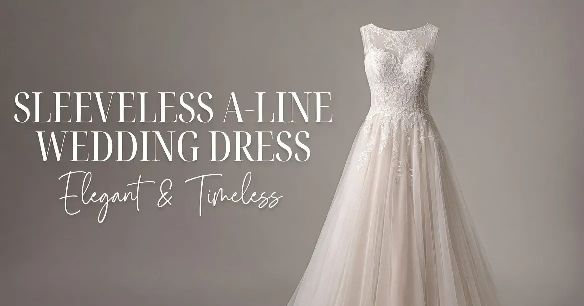 Sleeveless A line wedding dresses